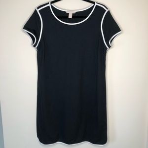 Banana Republic Black Short Sleeve Shift Dress
